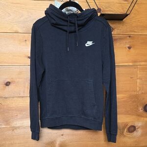 Nike Black Women's Funnel Neck Pullover Hoodie